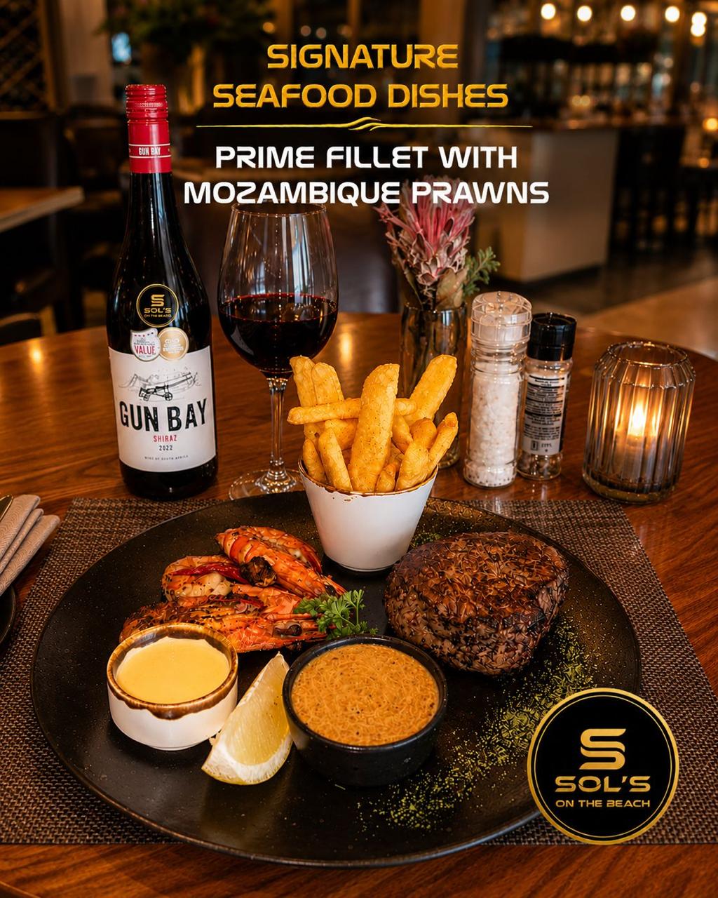 Prime fillet with Mozambique prawns