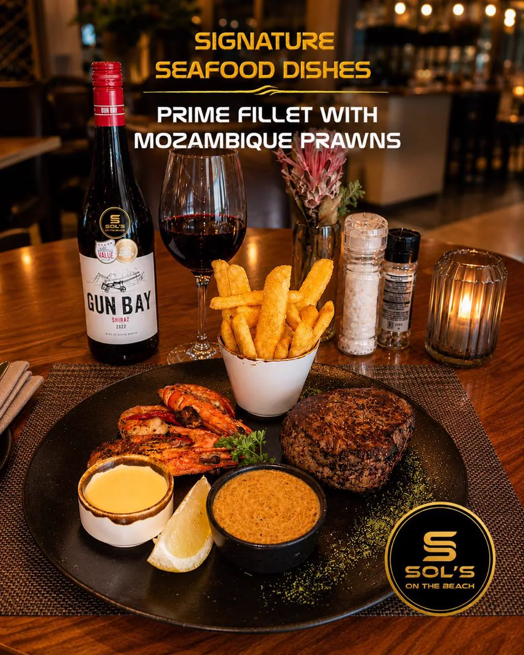 Prime fillet with Mozambique prawns
