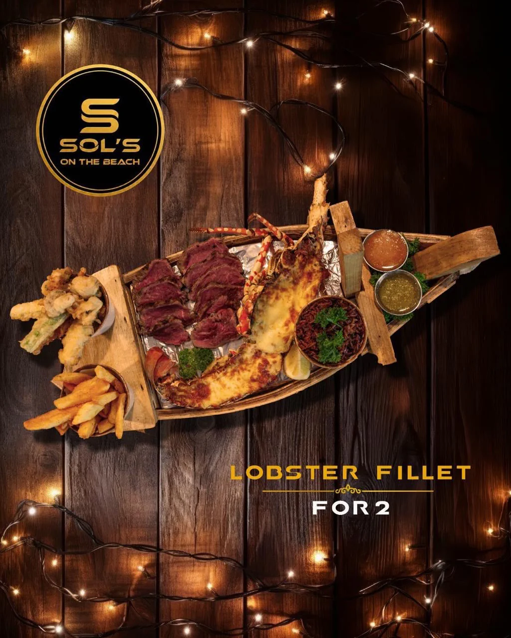 Lobster fillet for two at Sol's On The Beach in Strand