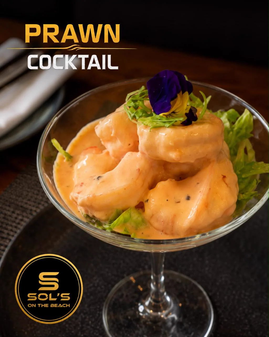 Prawn cocktail at Sol's On The Beach in Strand
