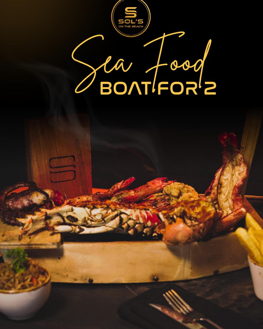 Sea Food Boat for 2 at Sol's On The Beach